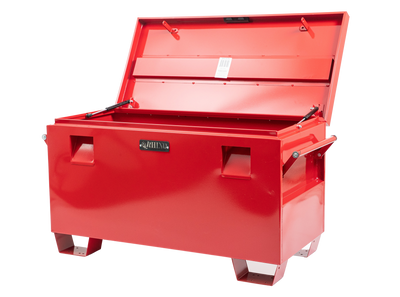 Small Red Powder Coated Site Box Open View