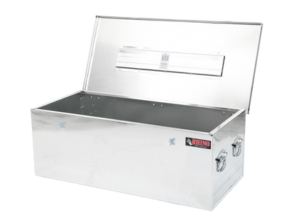 Extra Large Galvanised Tool Box with locks and lift handles Open Lid