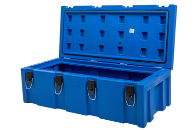 1200mm Extra Large Blue Plastic Storage Cargo Case Open View