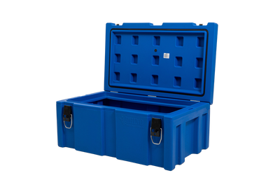 900mm Large Blue Plastic Storage Cargo Case Open View