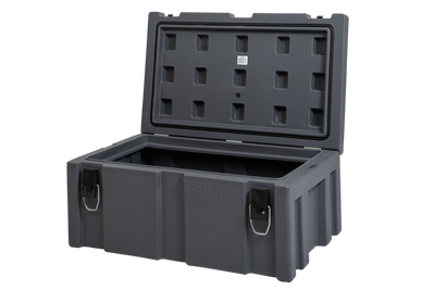 900mm Large Grey Plastic Storage Cargo Case Open View