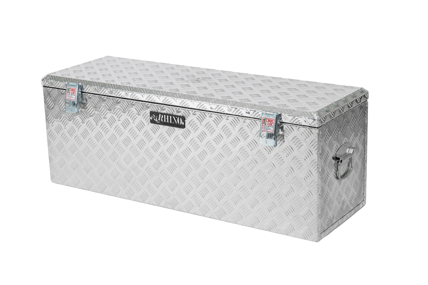 Large Aluminium Checker Plate Tool Box Isometric View