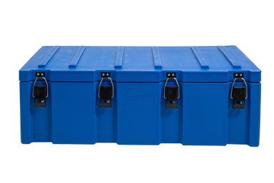 1200mm Extra Large Blue Plastic Storage Cargo Case Front View
