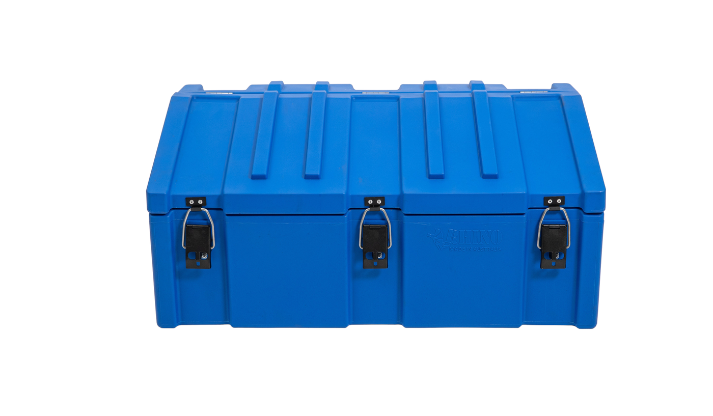 1060mm Large Blue Bread Box Plastic Storage Cargo Case Front View