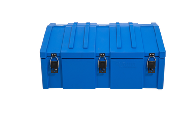 1060mm Large Blue Bread Box Plastic Storage Cargo Case Front View