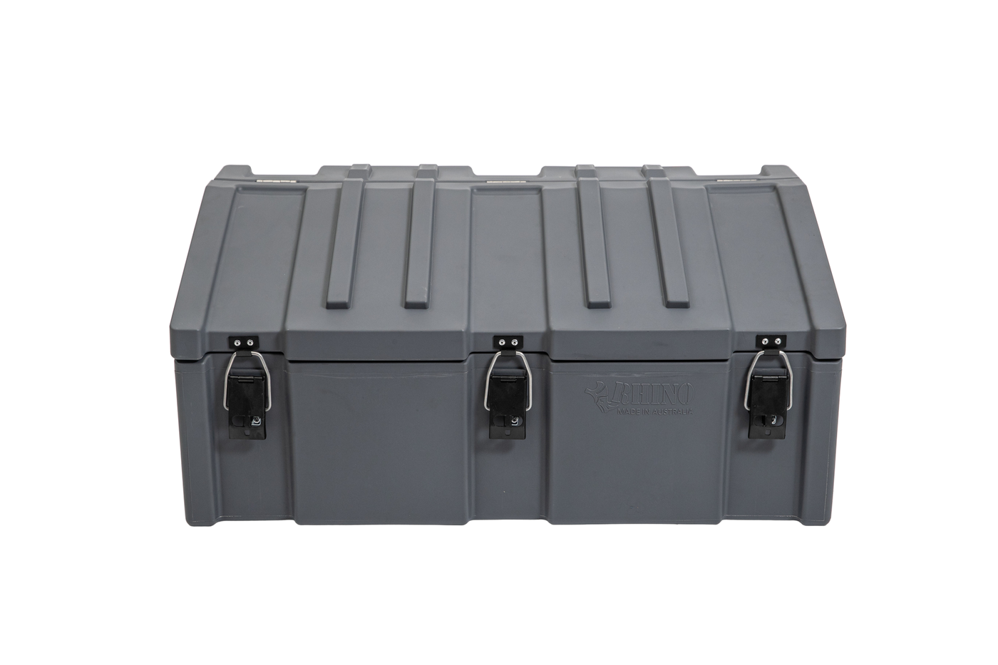 1060mm Large Grey Bread Box Plastic Storage Cargo Case Front View