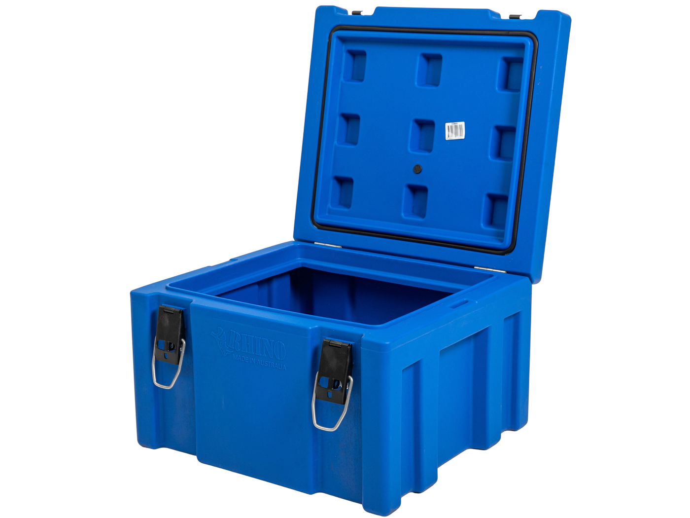 600mm Medium Blue Plastic Storage Cargo Case Open View