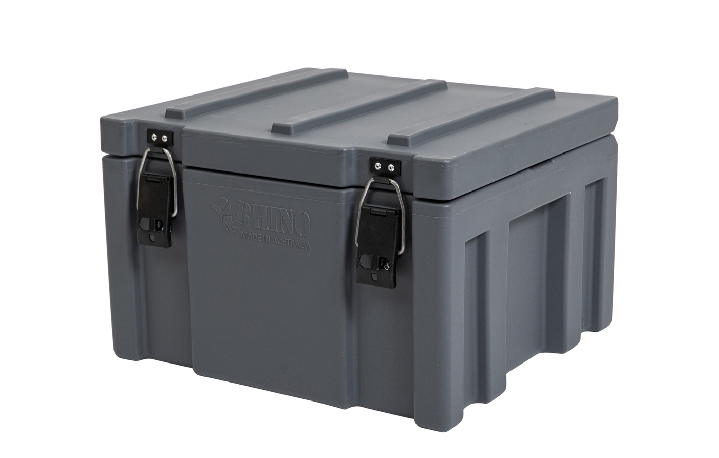 600mm Medium Grey Plastic Storage Cargo Case Isometric View